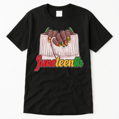 Juneteenth 1865 Finger Nails Manicure Tall T-Shirt
