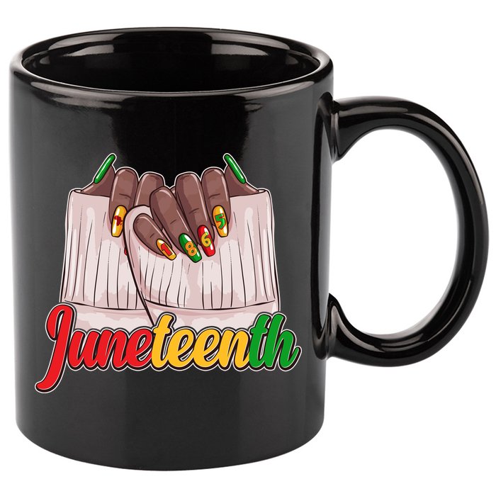 Juneteenth 1865 Finger Nails Manicure 11oz C Handle Ceramic Mug
