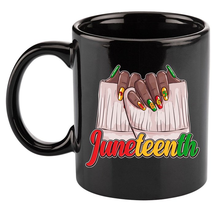 Juneteenth 1865 Finger Nails Manicure 11oz C Handle Ceramic Mug