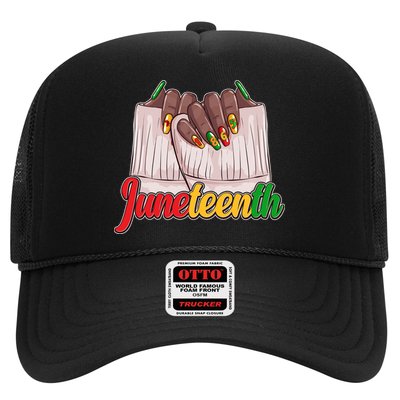 Juneteenth 1865 Finger Nails Manicure Trucker Hat