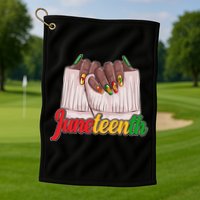 Juneteenth 1865 Finger Nails Manicure Golf Towel
