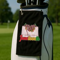Juneteenth 1865 Finger Nails Manicure Golf Towel