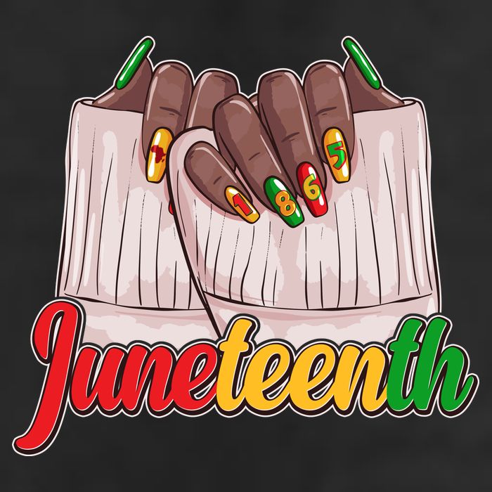 Juneteenth 1865 Finger Nails Manicure Golf Towel