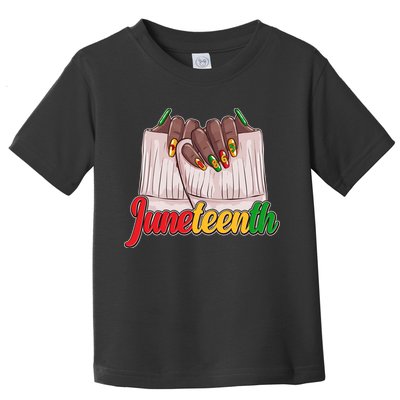Juneteenth 1865 Finger Nails Manicure Toddler T-Shirt