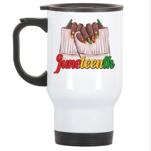 Juneteenth 1865 Finger Nails Manicure Stainless Steel Travel Mug