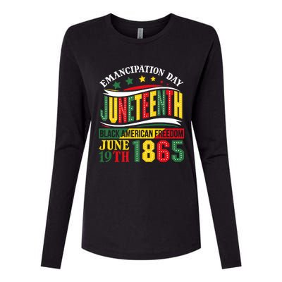 Juneteenth 1865 Freedom Equality Awareness Melanin Womens Cotton Relaxed Long Sleeve T-Shirt