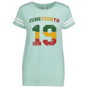 Juneteenth 19 for african independence and freedom 1865 Enza Ladies Jersey Football T-Shirt