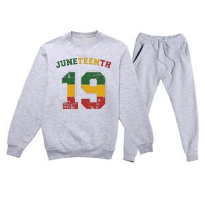 Juneteenth 19 for african independence and freedom 1865 Premium Crewneck Sweatsuit Set