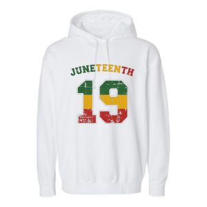 Juneteenth 19 for african independence and freedom 1865 Garment-Dyed Fleece Hoodie