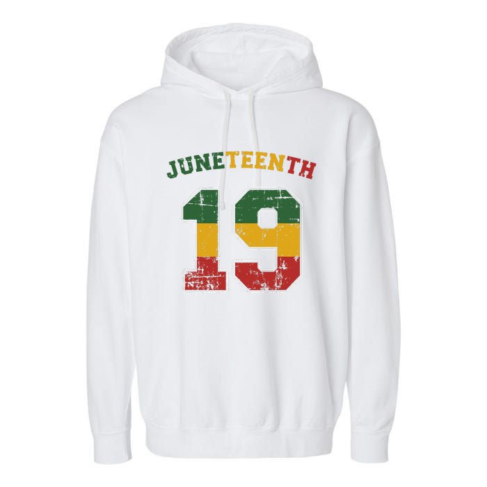 Juneteenth 19 for african independence and freedom 1865 Garment-Dyed Fleece Hoodie