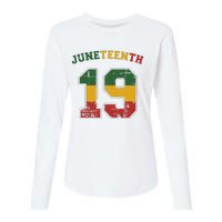 Juneteenth 19 for african independence and freedom 1865 Womens Cotton Relaxed Long Sleeve T-Shirt