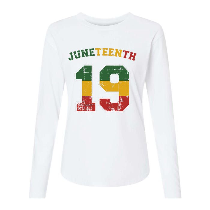 Juneteenth 19 for african independence and freedom 1865 Womens Cotton Relaxed Long Sleeve T-Shirt