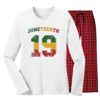 Juneteenth 19 for african independence and freedom 1865 Women's Long Sleeve Flannel Pajama Set 