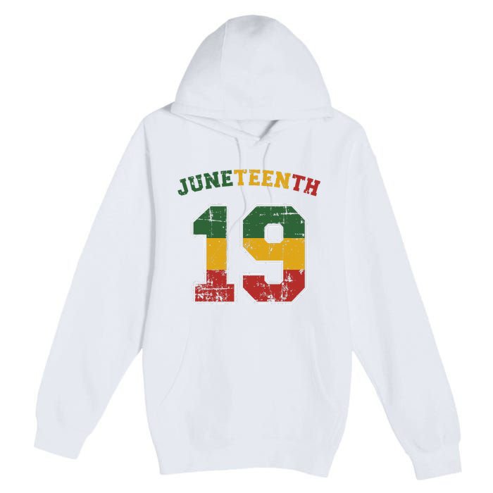 Juneteenth 19 for african independence and freedom 1865 Premium Pullover Hoodie