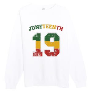 Juneteenth 19 for african independence and freedom 1865 Premium Crewneck Sweatshirt