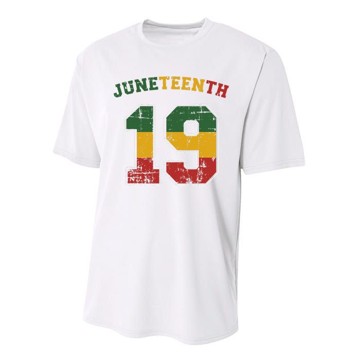 Juneteenth 19 for african independence and freedom 1865 Performance Sprint T-Shirt