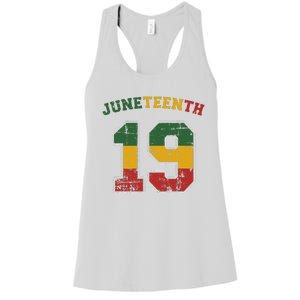 Juneteenth 19 for african independence and freedom 1865 Women's Racerback Tank