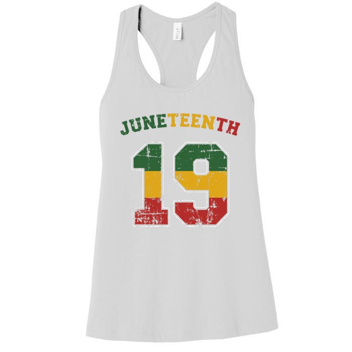 Juneteenth 19 for african independence and freedom 1865 Women's Racerback Tank