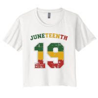 Juneteenth 19 for african independence and freedom 1865 Women's Crop Top Tee