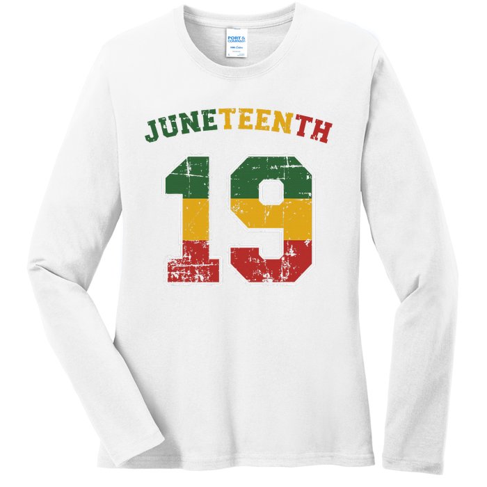 Juneteenth 19 for african independence and freedom 1865 Ladies Long Sleeve Shirt