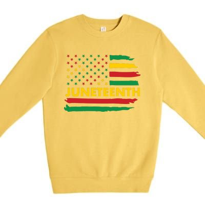 Juneteenth American Flag Premium Crewneck Sweatshirt