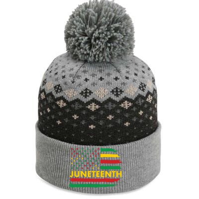 Juneteenth American Flag The Baniff Cuffed Pom Beanie