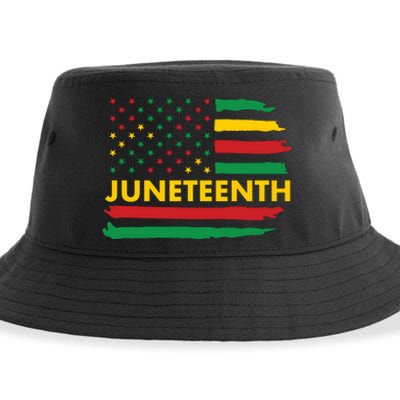 Juneteenth American Flag Sustainable Bucket Hat