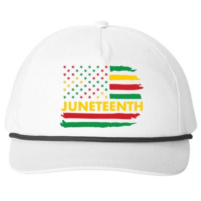 Juneteenth American Flag Snapback Five-Panel Rope Hat