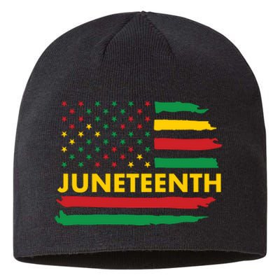 Juneteenth American Flag Sustainable Beanie