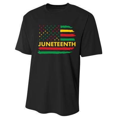 Juneteenth American Flag Performance Sprint T-Shirt