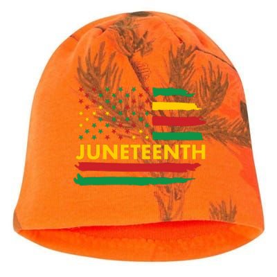 Juneteenth American Flag Kati - Camo Knit Beanie