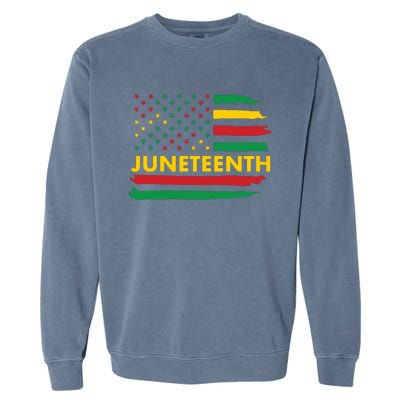 Juneteenth American Flag Garment-Dyed Sweatshirt