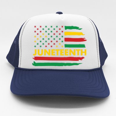 Juneteenth American Flag Trucker Hat