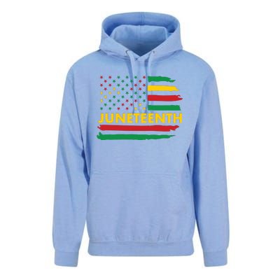 Juneteenth American Flag Unisex Surf Hoodie