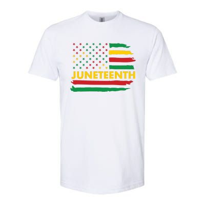 Juneteenth American Flag Softstyle CVC T-Shirt