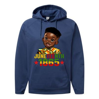 Juneteenth 1865 Freedom African Kente Black Cool Gift Performance Fleece Hoodie