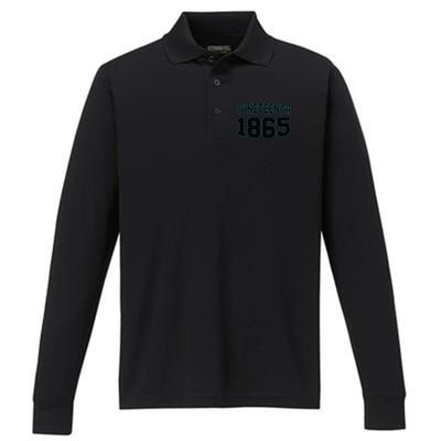 Junenth 1865 Gift Performance Long Sleeve Polo