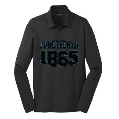 Junenth 1865 Gift Silk Touch Performance Long Sleeve Polo