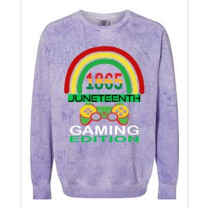 Juneteenth 1865 Gaming Game Lover Meaningful Gift Colorblast Crewneck Sweatshirt