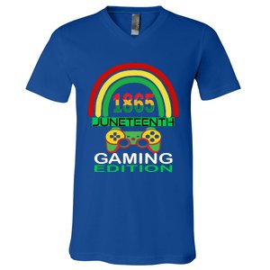 Juneteenth 1865 Gaming Game Lover Meaningful Gift V-Neck T-Shirt