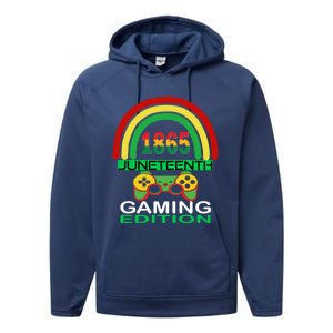 Juneteenth 1865 Gaming Game Lover Meaningful Gift Performance Fleece Hoodie