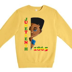 Juneteenth 1865 Hidden Looks Freedom Black Gift Premium Crewneck Sweatshirt