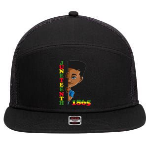 Juneteenth 1865 Hidden Looks Freedom Black Gift 7 Panel Mesh Trucker Snapback Hat