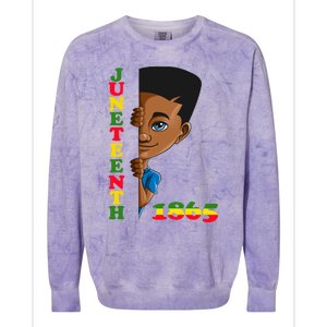 Juneteenth 1865 Hidden Looks Freedom Black Gift Colorblast Crewneck Sweatshirt