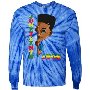 Juneteenth 1865 Hidden Looks Freedom Black Gift Tie-Dye Long Sleeve Shirt