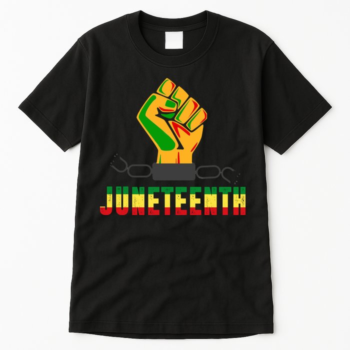 Juneteenth 1865 Hands In Chain Tall T-Shirt