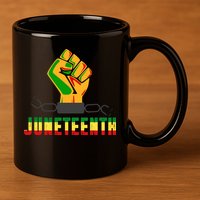 Juneteenth 1865 Hands In Chain 11oz C Handle Ceramic Mug