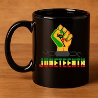 Juneteenth 1865 Hands In Chain 11oz C Handle Ceramic Mug