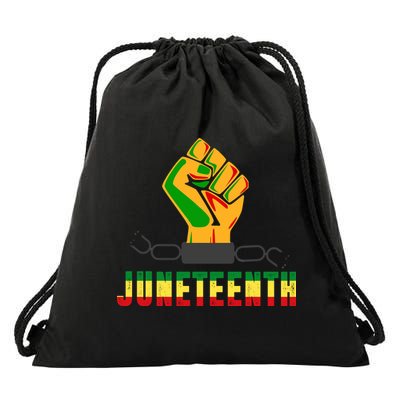 Juneteenth 1865 Hands In Chain Drawstring Bag