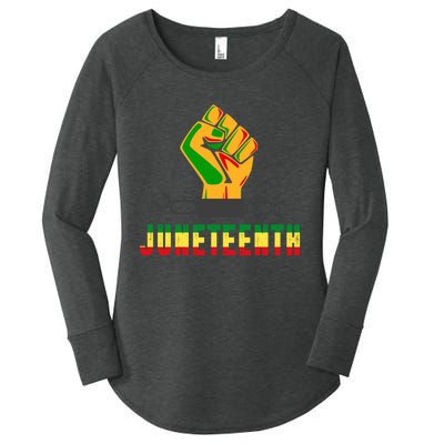 Juneteenth 1865 Hands In Chain Women's Perfect Tri Tunic Long Sleeve Shirt